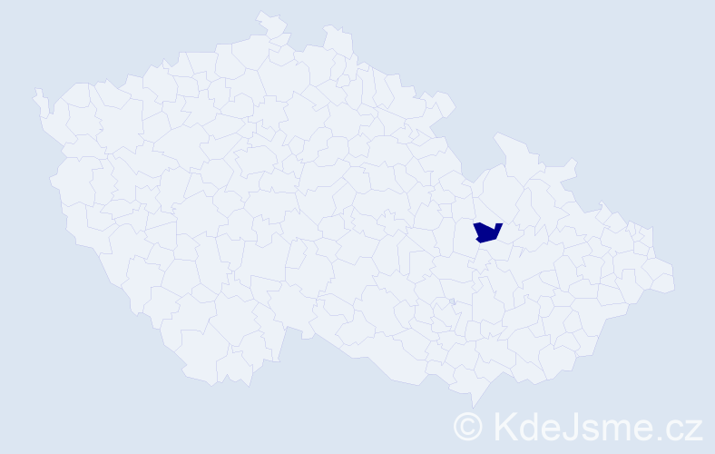 Příjmení: 'Kryshfalushii', počet výskytů 1 v celé ČR