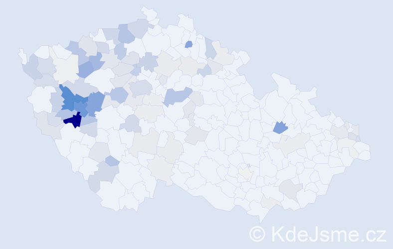 Příjmení: 'Kokoška', počet výskytů 395 v celé ČR