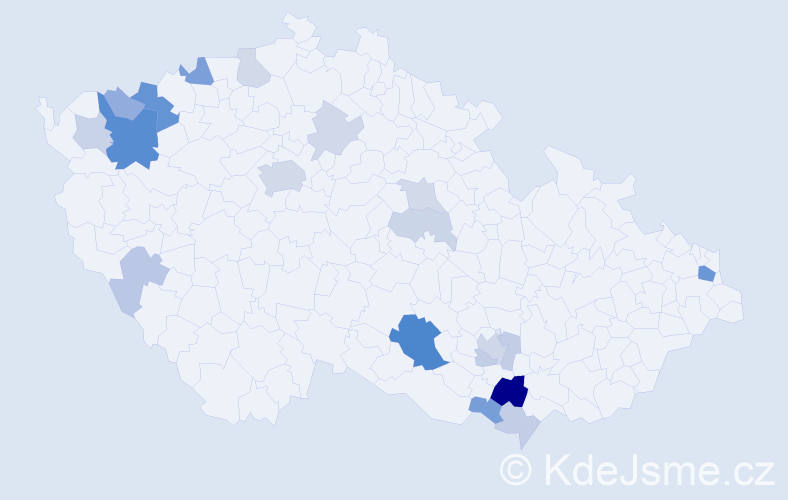 Příjmení: 'Konya', počet výskytů 48 v celé ČR