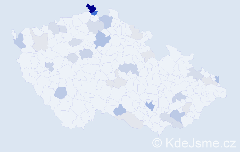Příjmení: 'Hučko', počet výskytů 133 v celé ČR