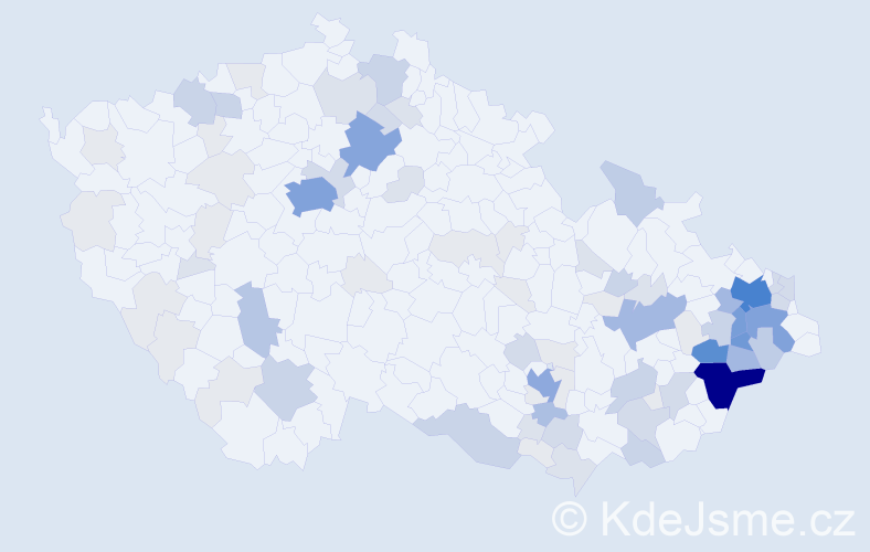 Příjmení: 'Kneblová', počet výskytů 324 v celé ČR