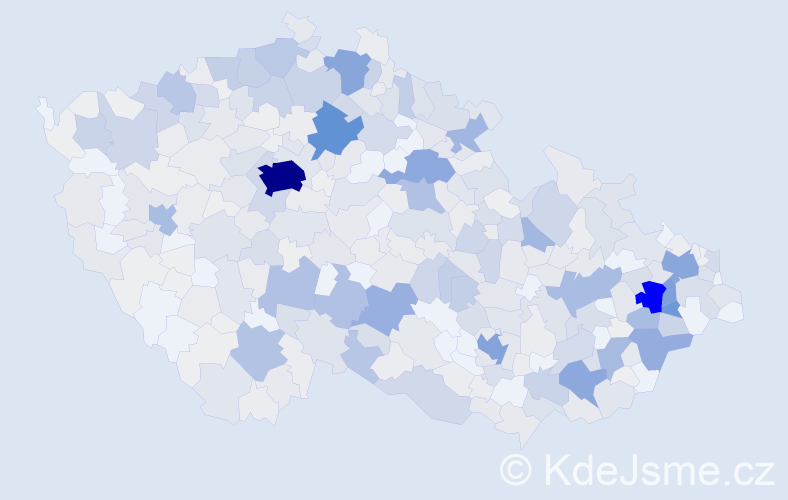 Příjmení: 'Bartoňová', počet výskytů 2433 v celé ČR