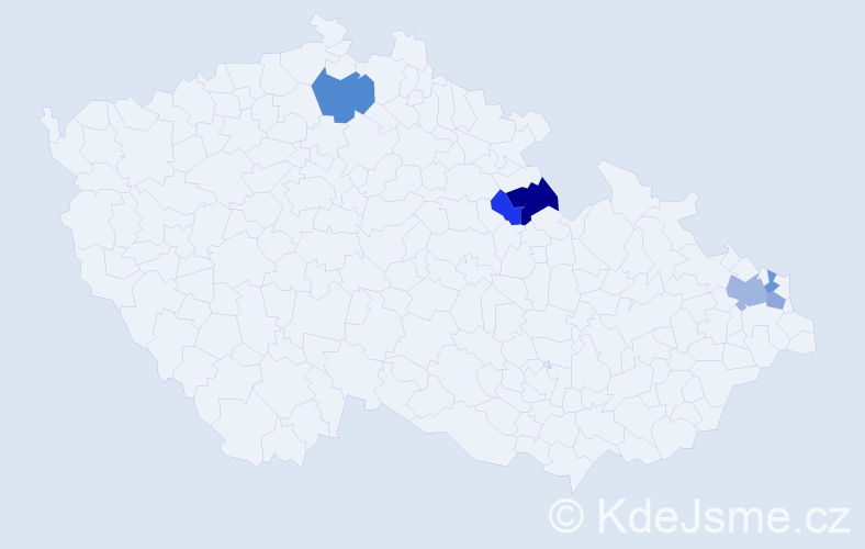 Příjmení: 'Korecki', počet výskytů 9 v celé ČR