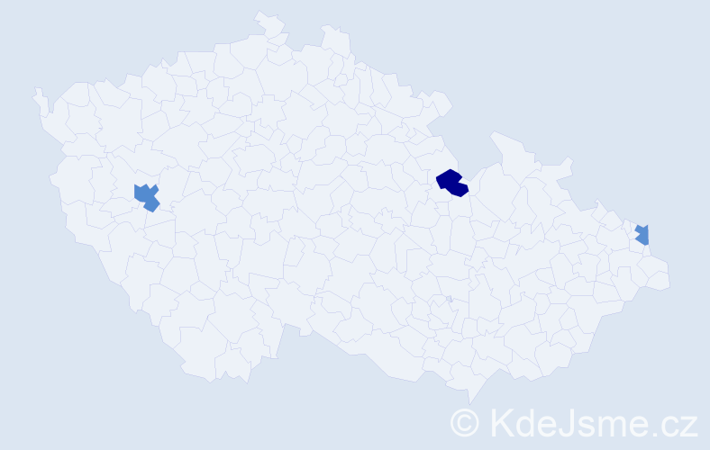Příjmení: 'Mózer', počet výskytů 4 v celé ČR