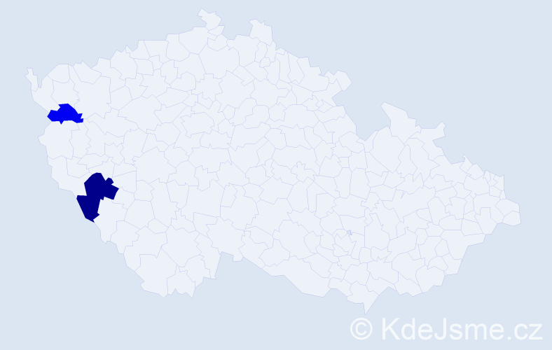 Příjmení: 'Krajovan', počet výskytů 7 v celé ČR