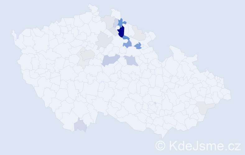 Příjmení: 'Boch', počet výskytů 69 v celé ČR