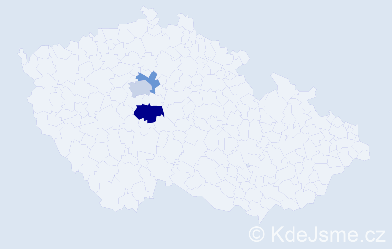 Příjmení: 'Michlanová', počet výskytů 5 v celé ČR