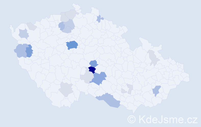 Příjmení: 'Vacatová', počet výskytů 74 v celé ČR