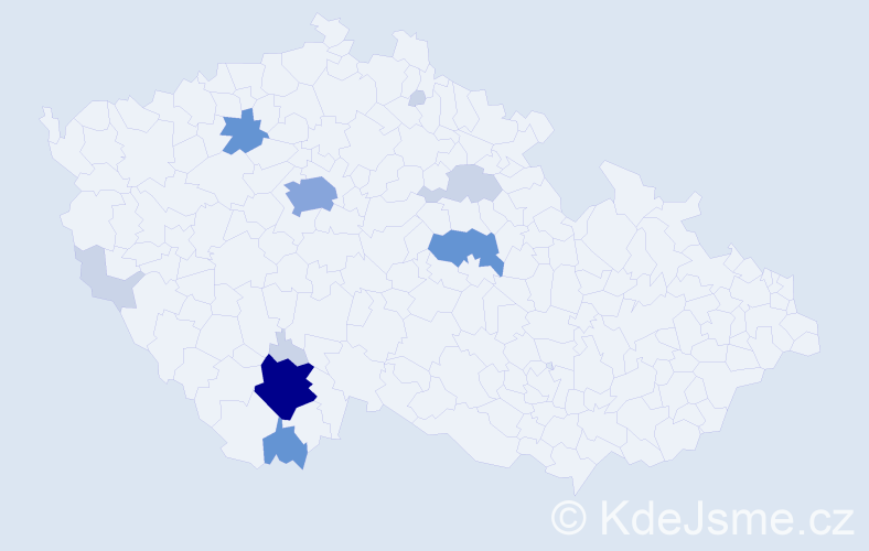Příjmení: 'Smudková', počet výskytů 35 v celé ČR