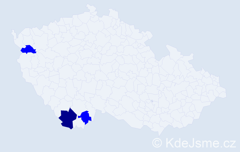 Příjmení: 'Patuczová', počet výskytů 7 v celé ČR