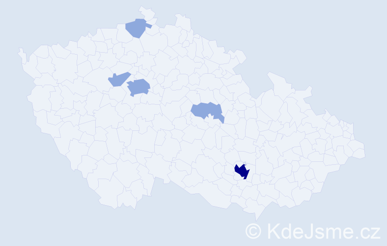 Příjmení: 'Vata', počet výskytů 9 v celé ČR