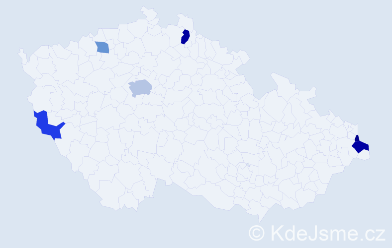 Příjmení: 'Datko', počet výskytů 10 v celé ČR