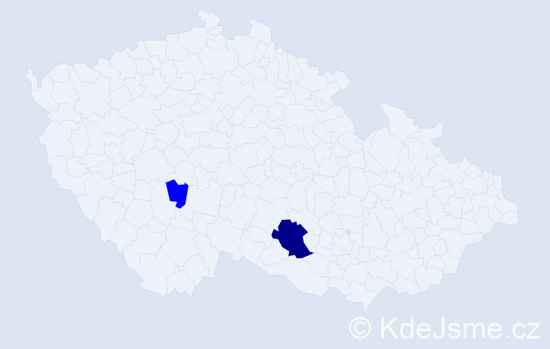 Příjmení: 'Koralka', počet výskytů 3 v celé ČR