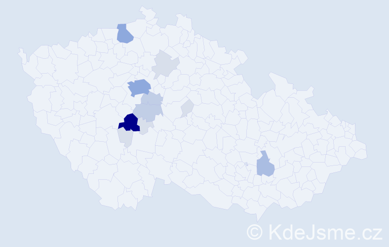 Příjmení: 'Mandovec', počet výskytů 40 v celé ČR