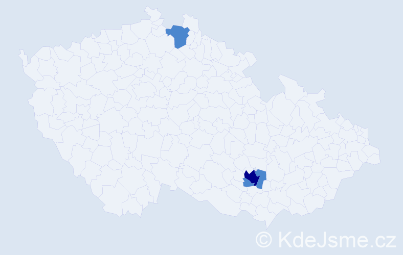 Příjmení: 'Straško', počet výskytů 5 v celé ČR