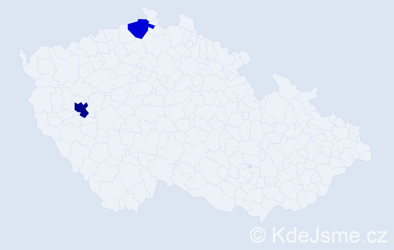 Příjmení: 'Henig', počet výskytů 6 v celé ČR