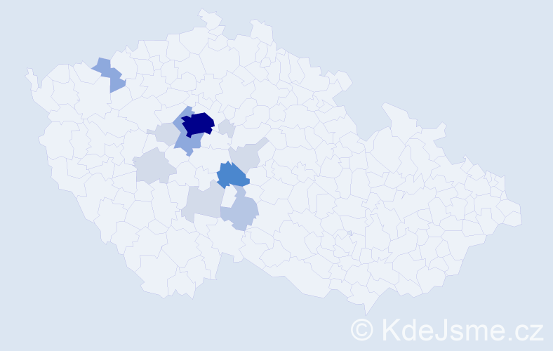 Příjmení: 'Pitráková', počet výskytů 38 v celé ČR