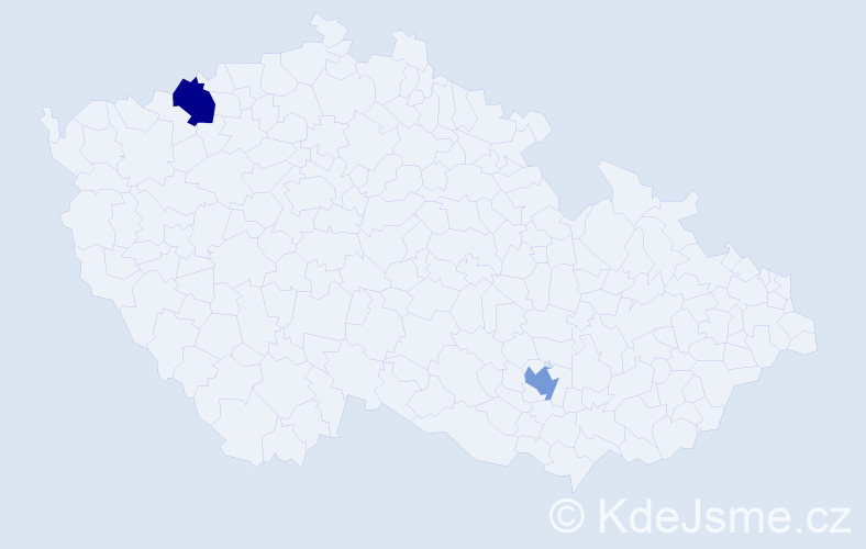 Příjmení: 'Kurt', počet výskytů 2 v celé ČR