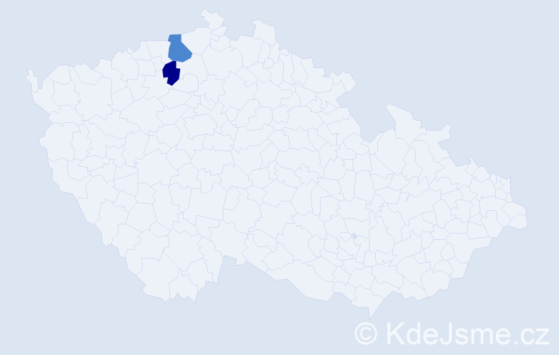 Příjmení: 'Dienstlová', počet výskytů 4 v celé ČR