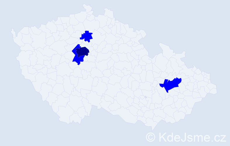 Příjmení: 'Krameriová', počet výskytů 5 v celé ČR