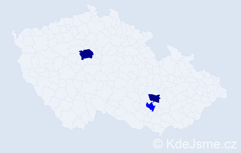 Příjmení: 'Friedjung', počet výskytů 5 v celé ČR
