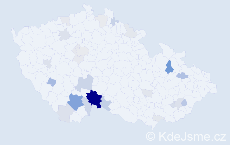Příjmení: 'Reisnerová', počet výskytů 73 v celé ČR