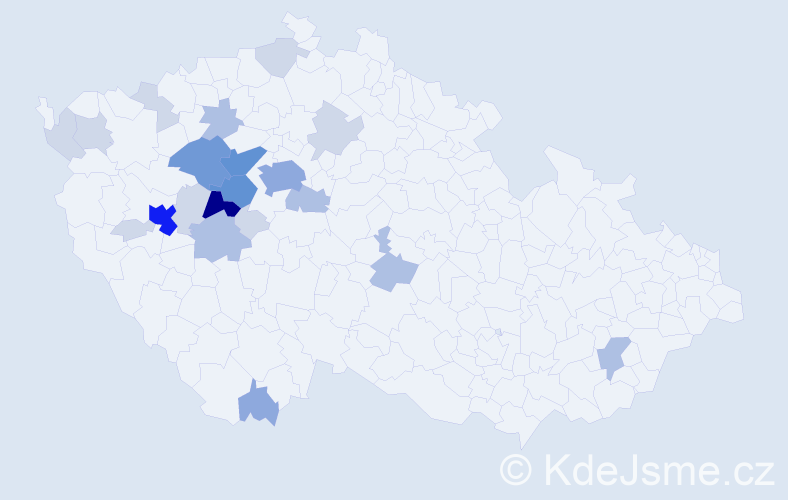 Příjmení: 'Škrlantová', počet výskytů 67 v celé ČR
