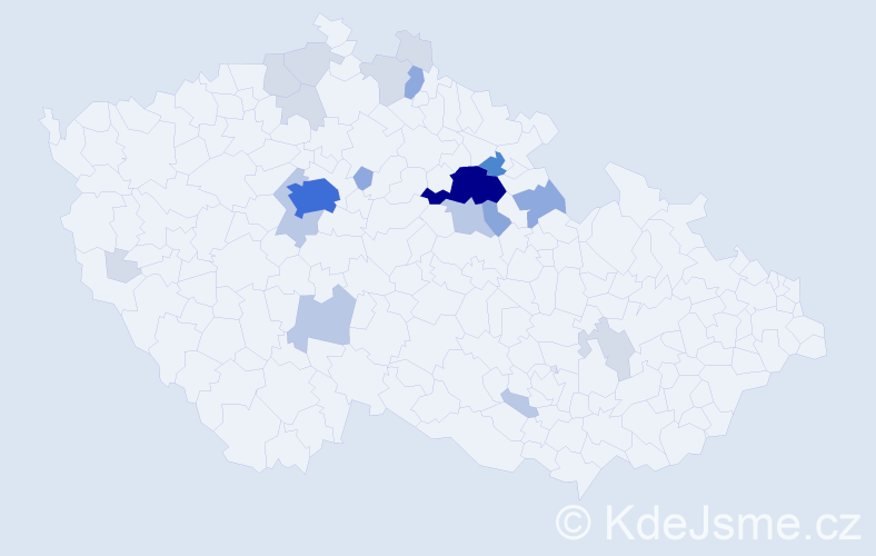 Příjmení: 'Knejp', počet výskytů 65 v celé ČR