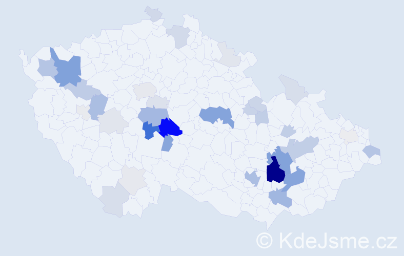 Příjmení: 'Račanská', počet výskytů 130 v celé ČR