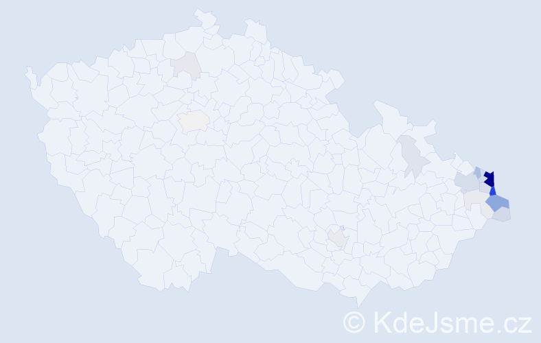 Příjmení: 'Raszyk', počet výskytů 91 v celé ČR