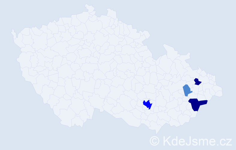 Příjmení: 'Karpsteinová', počet výskytů 9 v celé ČR