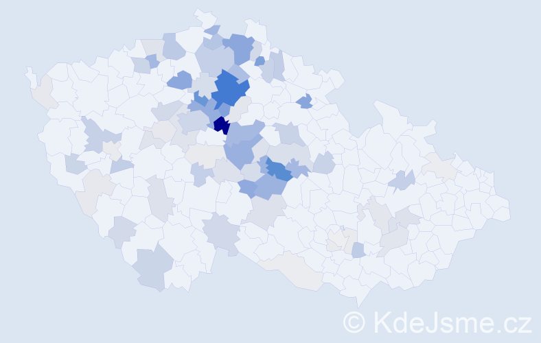 Příjmení: 'Řípa', počet výskytů 313 v celé ČR