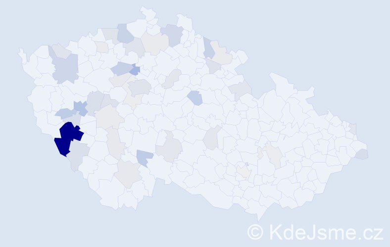 Příjmení: 'Vacovská', počet výskytů 147 v celé ČR