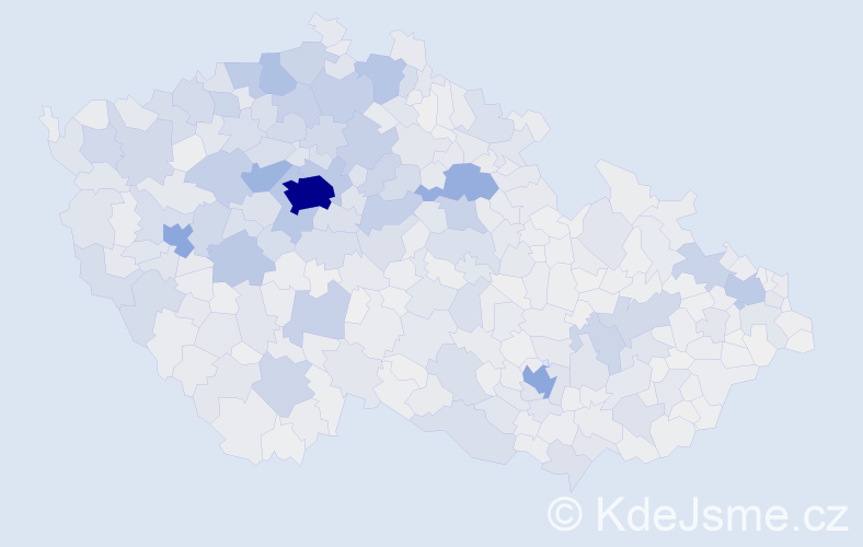 Příjmení: 'Černý', počet výskytů 17795 v celé ČR