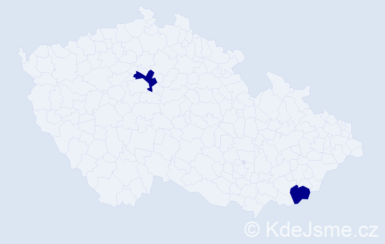 Příjmení: 'Plyska', počet výskytů 2 v celé ČR