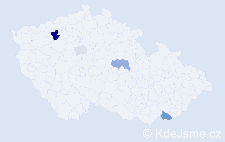 Příjmení: '"O'neill"', počet výskytů 6 v celé ČR