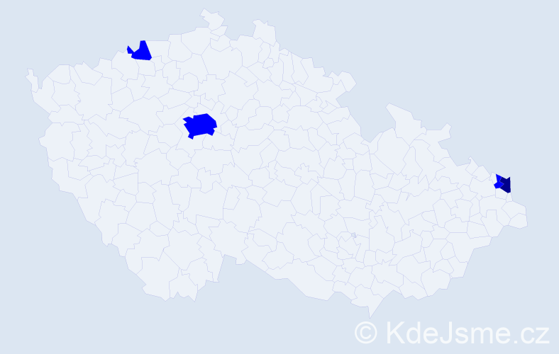 Příjmení: 'Kwolková', počet výskytů 5 v celé ČR