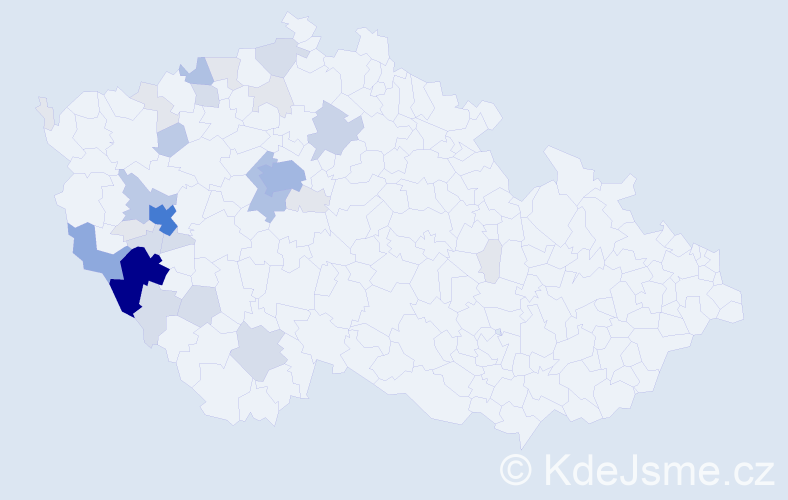 Příjmení: 'Presslová', počet výskytů 113 v celé ČR