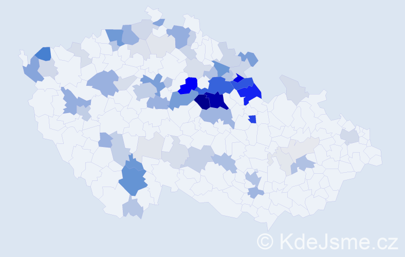 Příjmení: 'Dašek', počet výskytů 293 v celé ČR