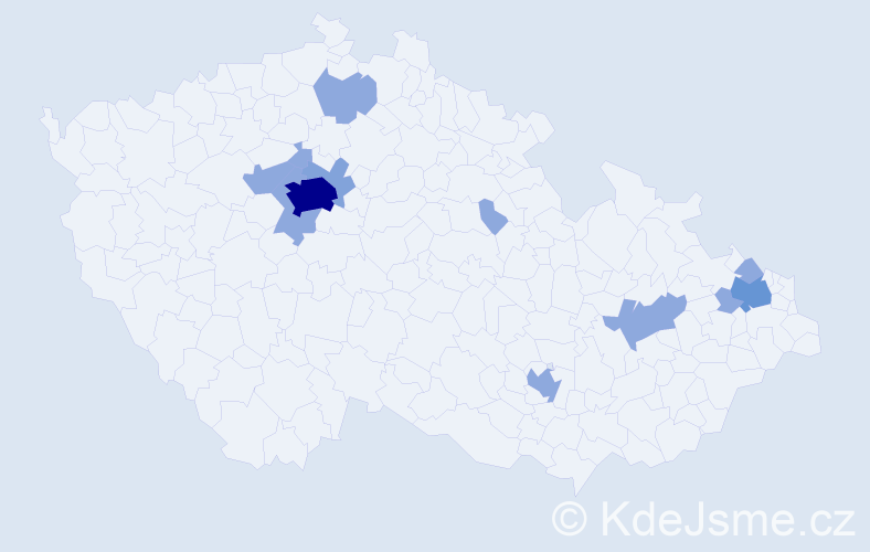 Příjmení: 'Diamant', počet výskytů 22 v celé ČR