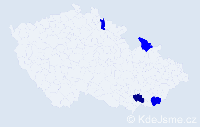 Příjmení: 'Zimčáková', počet výskytů 20 v celé ČR