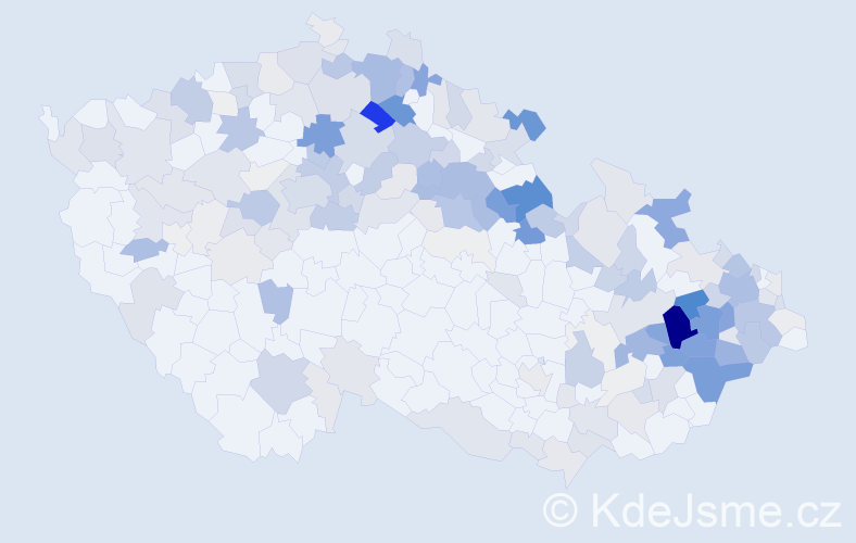 Příjmení: 'Frydrych', počet výskytů 861 v celé ČR