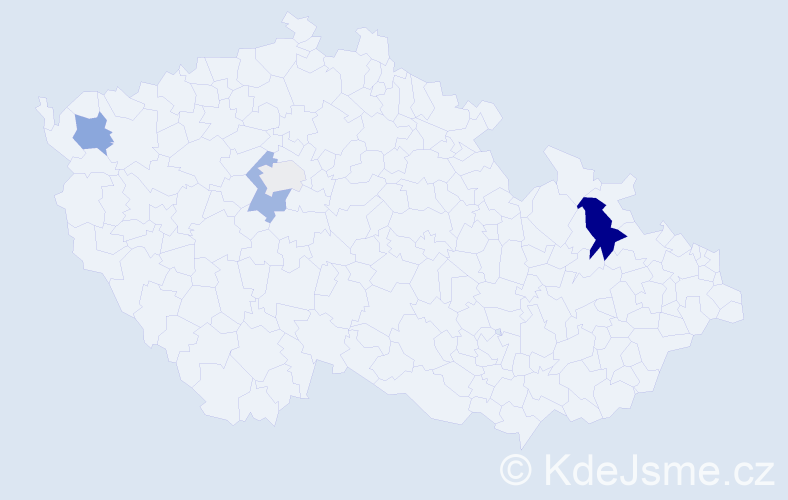 Příjmení: 'Pösslová', počet výskytů 10 v celé ČR