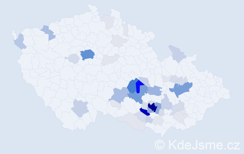 Příjmení: 'Chrást', počet výskytů 225 v celé ČR