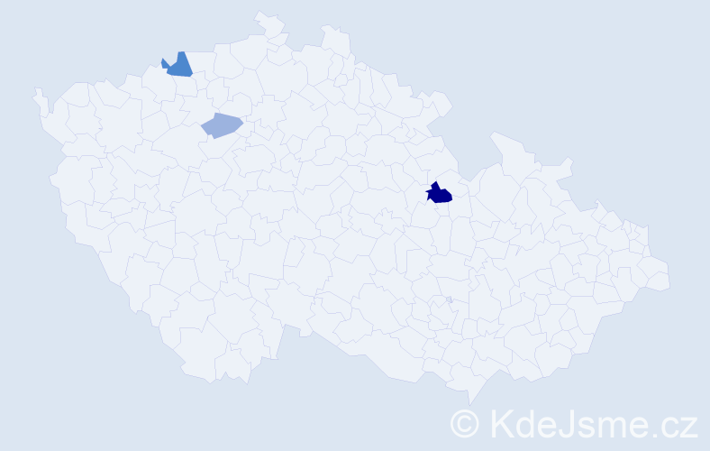Příjmení: 'Čevonová', počet výskytů 8 v celé ČR