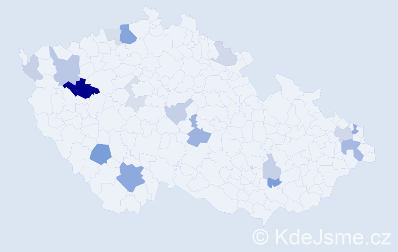 Příjmení: 'Szendrei', počet výskytů 37 v celé ČR