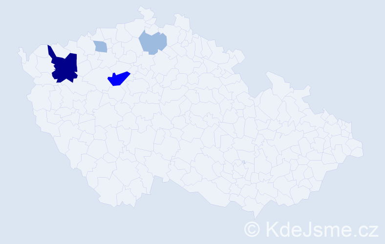 Příjmení: 'Bernhart', počet výskytů 9 v celé ČR