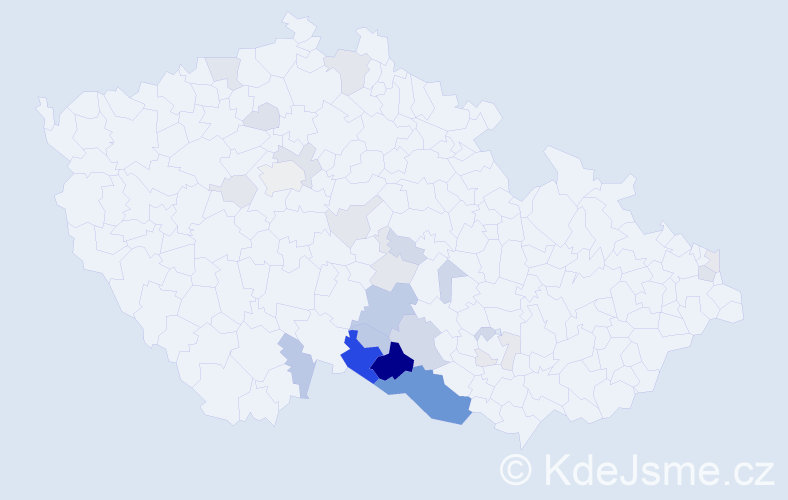 Příjmení: 'Bajgl', počet výskytů 78 v celé ČR