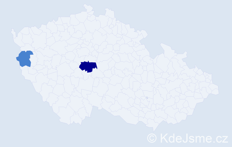 Příjmení: 'Kaminsky', počet výskytů 4 v celé ČR
