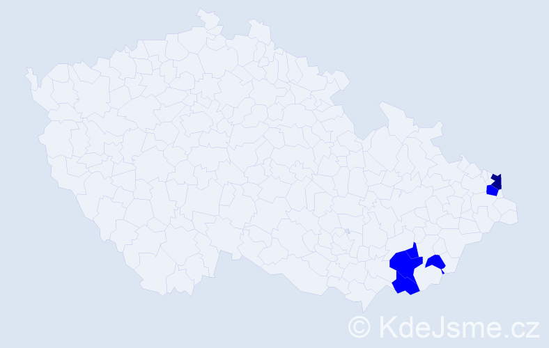 Příjmení: 'Krzempek', počet výskytů 7 v celé ČR
